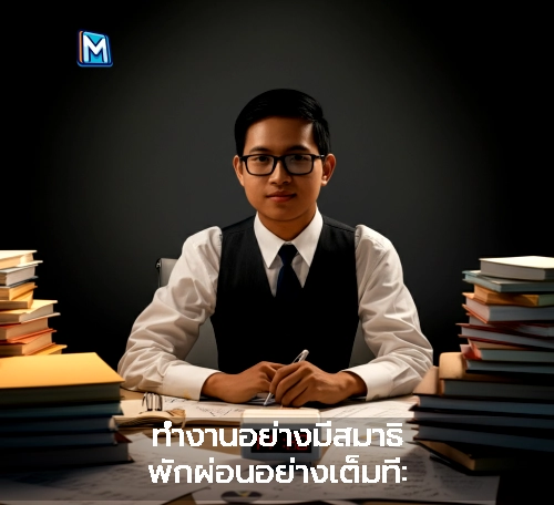 ภาพแนะนำ: ทำงานอย่างมีสมาธิ พักผ่อนอย่างเต็มที่: