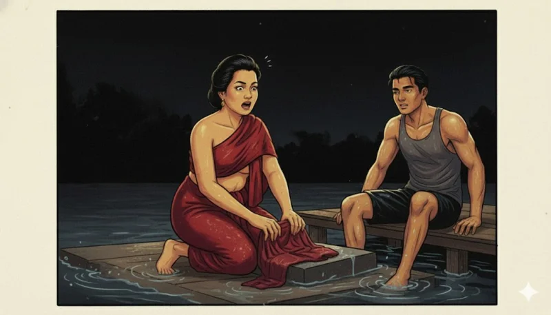 ภาพประกอบบทความ: คืนเดือนมืดที่ท่าน้ำ