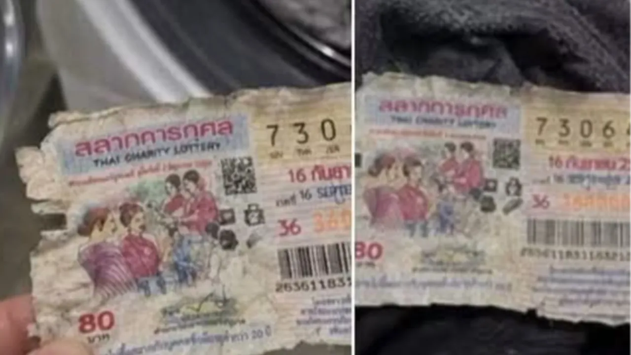 หนุ่มอุบลฯ ดีใจตัวสั่น ถูกรางวัลที่ 1 แต่สลากดันลงเครื่องซักผ้ายับเยิน