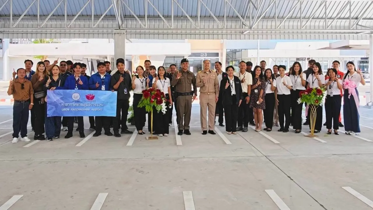 เปิดแล้ว! ลานจอดรถใหม่ ท่าอากาศยานอุบลราชธานี จอดฟรี ไม่มีค่าใช้จ่าย