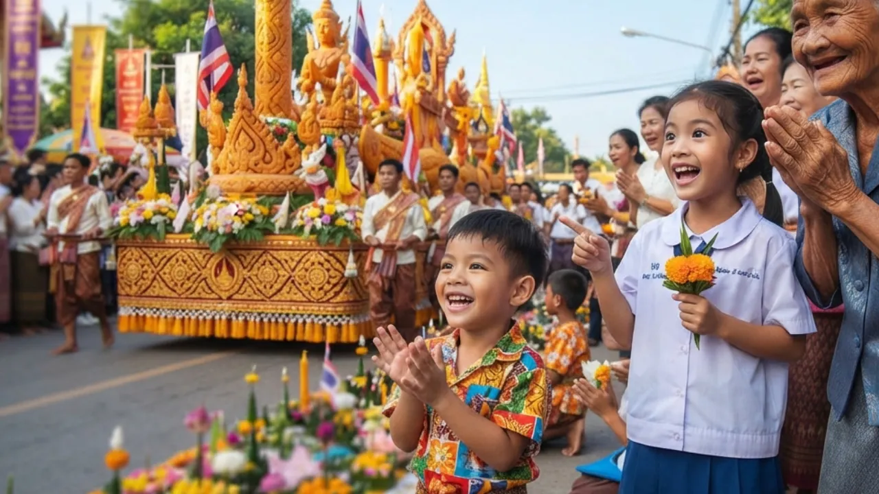ยลโฉมต้นเทียนวัดเมืองเดช มุ่งหน้าสู่อุบลราชธานี ร่วมพิธีพร้อมกัน 27 ก.ค.